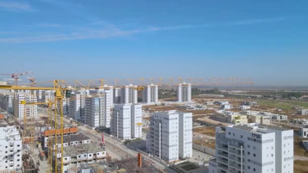 Aerial Tilt Shot New Neighbourhood Netivot City Israel — Stok video