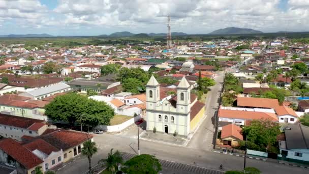 Iguape Paulo Brazil Aerial View City Iguape State Paulo One — Stock Video