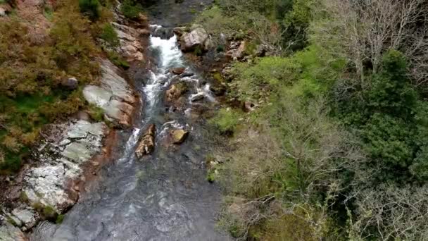 Luchtfoto Van Rivier Sor Tijdens Een Wandeling Door Het Uitzichtpunt — Stockvideo