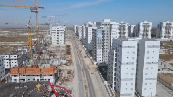 Aerial Shot Traveling New Neighbourhood Netivot City Israel — Vídeos de Stock