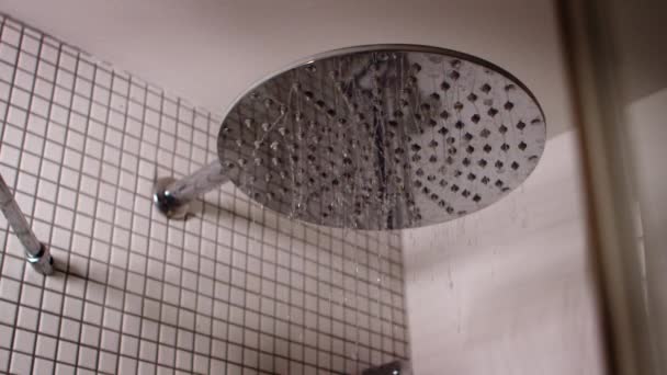 Sprška Vody Koupelnové Sprše Zpomalení — Stock video