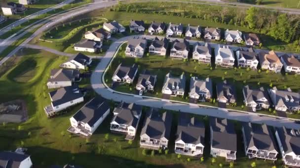 Flying Suburban Homes — Stock Video