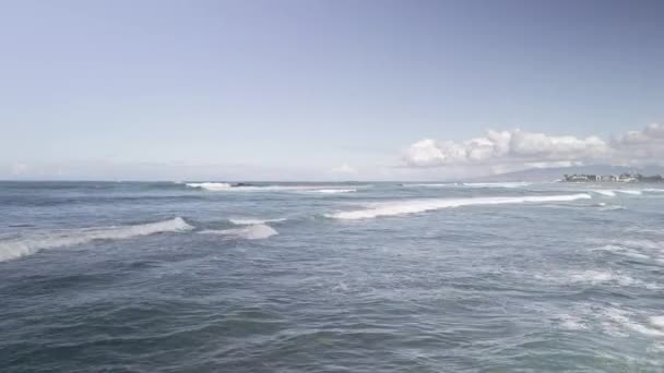 Панорама Хвиль Біля Острова Магія Гаваях — стокове відео