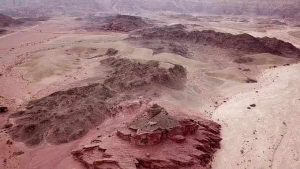 High Spiral Hill Estéril Rocky Hilly Landscape Red Canyon Timna — Vídeo de Stock