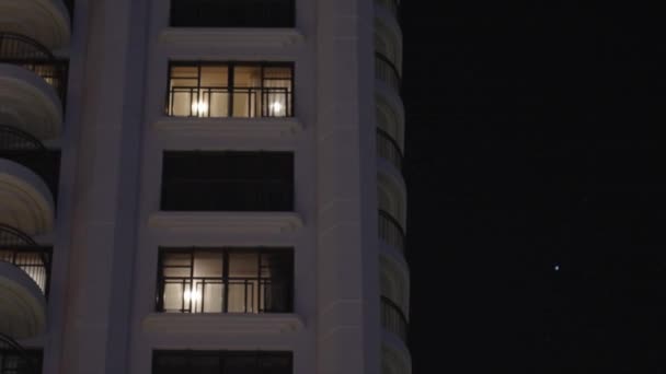 Residence Building High Building Evening — Vídeo de Stock