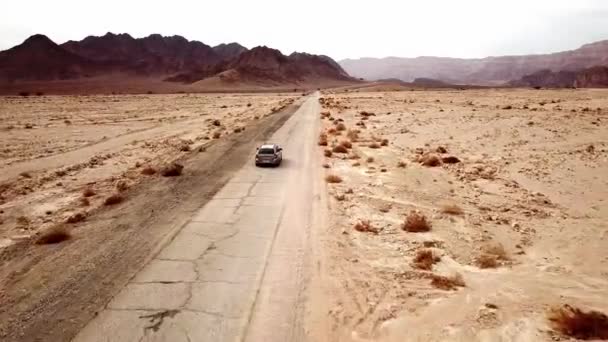 Passenger Car Drives Left Handed Fast Away Torn Dry Dirt — Video