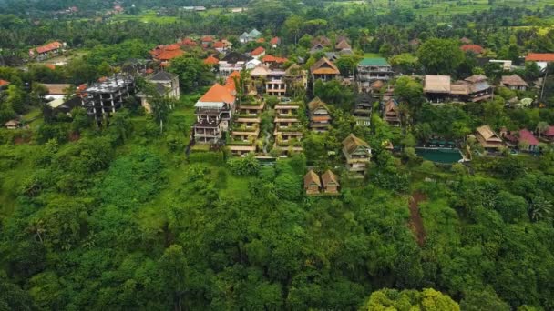 Bellissimo Filmato Cinematografico Tegalalang Ubud Drone Bali Con Terrazza Esotica — Video Stock