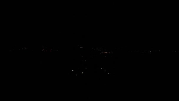 Aerial Rising Dark Night Vista Del Cielo Sobre Ciudad Estepona — Vídeos de Stock