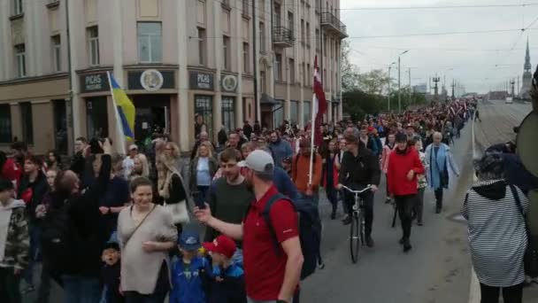 Rally Popolare Sostenere Ucraina Contro Aggressione Della Russia — Video Stock