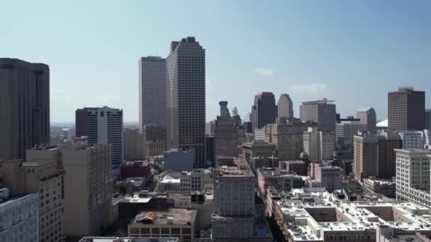 New Orleans Louisiana Usa Aerial View Downtown Buildings Streets Pedestal — 비디오