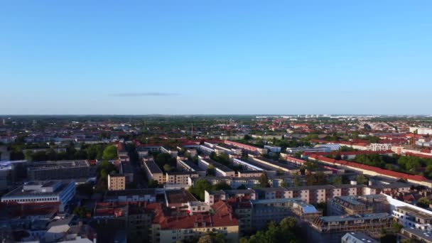 Overzicht Hohenschnhausen Weienseeprachtig Uitzicht Vanuit Lucht Panorama Curve Vlucht Drone — Stockvideo