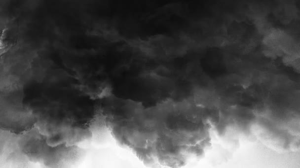 Una Tormenta Dentro Espesa Nube Cúmulos Gris Oscuro Acercaba Cielo — Vídeos de Stock