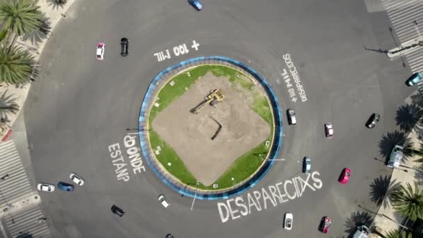 Rotující Záběr Přes Paseo Refroma Avenue Poptávky Sociální Spravedlnosti Mexiku — Stock video
