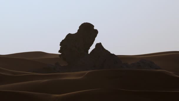 Una Formazione Rocciosa Naturale Dalla Forma Unica Deserto Brullo Dubai — Video Stock