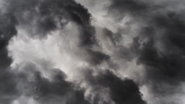 Pov Una Tormenta Dentro Espesa Nube Cúmulos Movimiento — Vídeo de stock