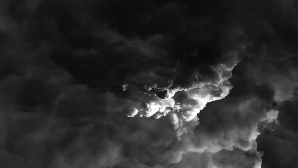 Nubes Cumulonimbus Oscuras Que Mueven Con Tormentas Eléctricas — Vídeo de stock