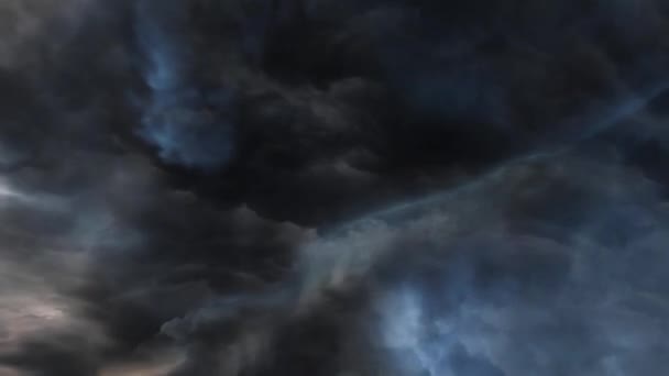 Piorun Wewnątrz Chmury Cumulus — Wideo stockowe