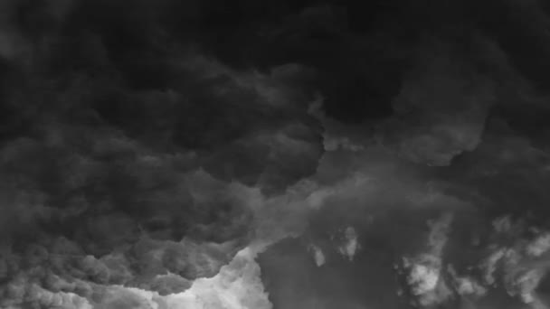Una Tormenta Dentro Una Nube Oscura Mueve Con Rayo — Vídeo de stock