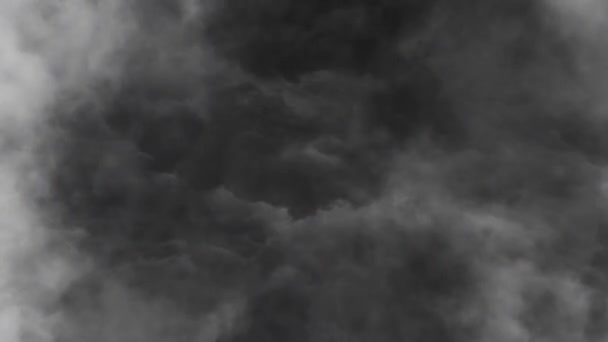 Una Tormenta Que Golpeó Ardió Dentro Nube Gris Cielo — Vídeo de stock