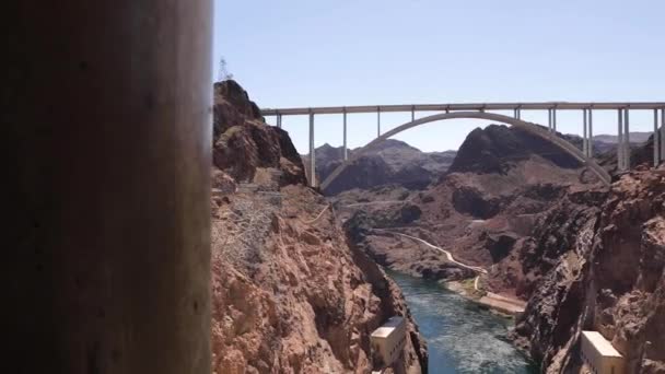 Hoover Dam Enthüllt Zeitlupe — Stockvideo