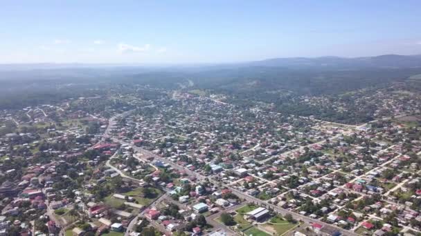 Eine Vogelperspektive Wenn Ein Guter Teil Von San Ignacio Town — Stockvideo
