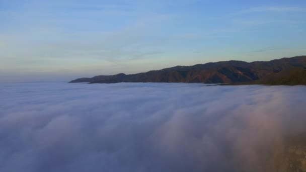 Marine Fog Layer Sunset Big Sur Carmel Highlands 캘리포니아 Pacific — 비디오