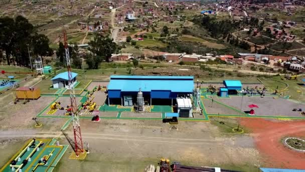 Εγκατάσταση Μεταφοράς Αερίου Στο Qhora Qhora Chuquisaca Βολιβία — Αρχείο Βίντεο