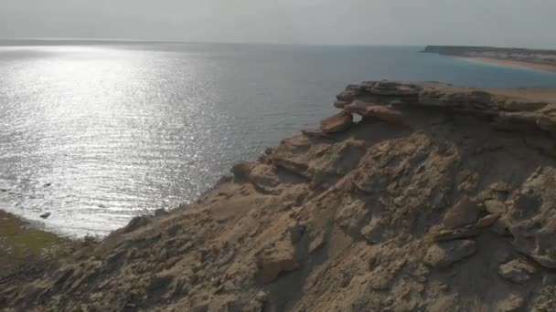 Coucher Soleil Aérien Sur Plage Jiwani Baloutchistan Vue Aérienne Une — Video