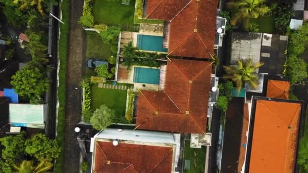 Schöne Filmische Ubud Bali Drohnenaufnahmen Mit Exotischen Reisterrassen Kleinen Farmen — Stockvideo