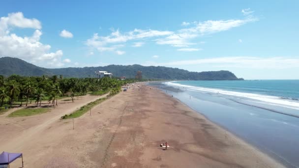 Aerial Drone Images Beach Jaco Puntarenas Costa Rica Dolly Inn — Vídeo de Stock