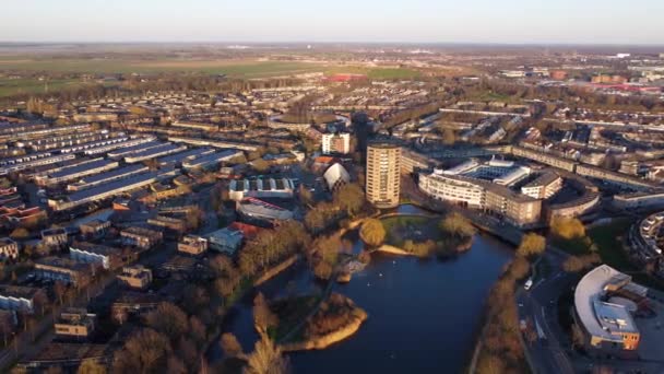 Aerial Video Residential Area Amersfoort Nieuwland — Stock Video