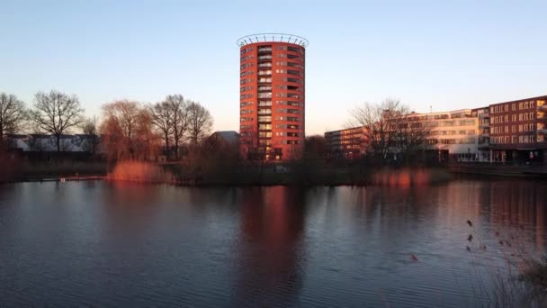 Amersfoort Nieuwland住宅区的空中录像 — 图库视频影像