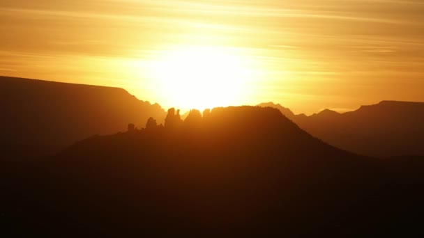 Время Захода Солнца Седоне Аризона — стоковое видео