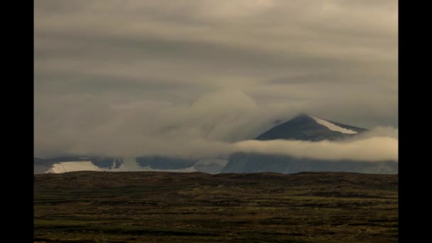 Closeup Timelapse Snohetta Mountain Norway Dovre — Vídeo de stock