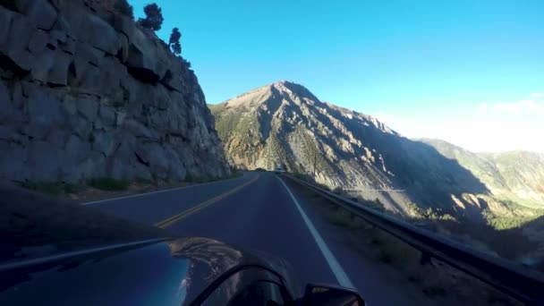 Roof Mounted Shot High Mountain Pass — Wideo stockowe