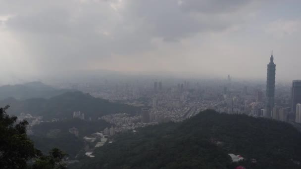 台北市中心广角全景拍摄 — 图库视频影像