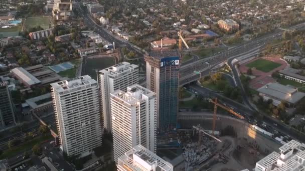 Time Lapse Buildings Highway Intersections Santiago Chile — Stockvideo