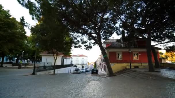 Wandelen Langs Steets Van Lisboa Portugal — Stockvideo