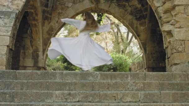 Sufi Whirling Blow Dress — Vídeo de Stock