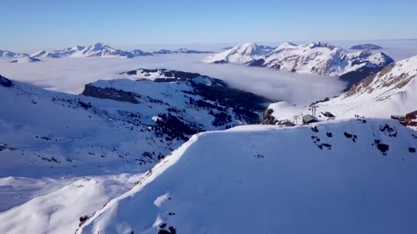 Drone Orbit Mountain Peak — Stock Video