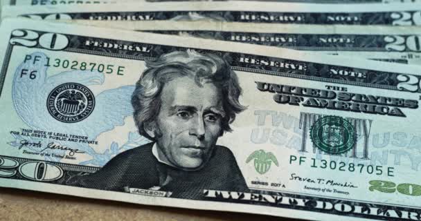 Tas Billets Dollars Usds Andrew Jackson — Video