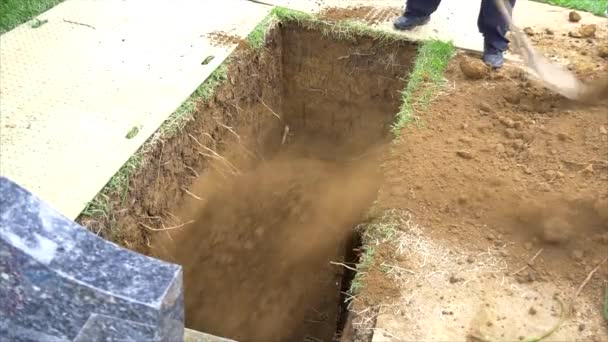 Primo Piano Una Bara Funeraria Una Bara Carro Funebre Una — Video Stock