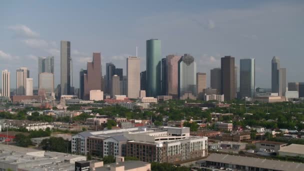 Drone View Downtown Houston Cityscape — Stockvideo