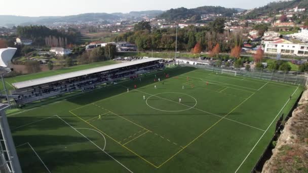 Soccer Players Soccer Match Soccer Stadium — Stockvideo