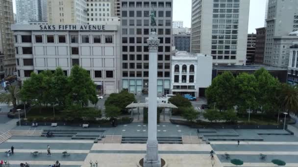 San Francisco California Aerial Footage Cloudy Day — Vídeo de Stock