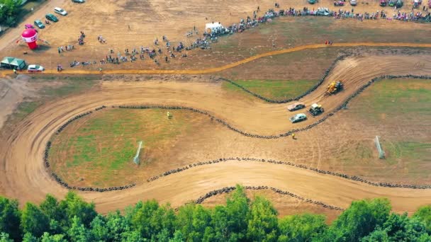 Αθλητικές Εκδηλώσεις Autocross Σπορ Αυτοκίνητα Τρέχουν Παραδοσιακό Ράλι Αγωνιστικό Αυτοκίνητο — Αρχείο Βίντεο