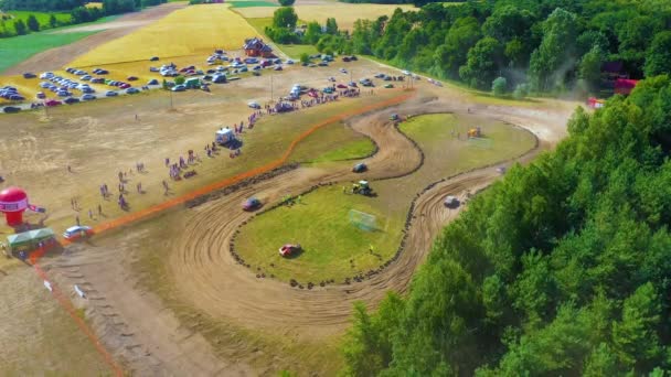 Αθλητικές Εκδηλώσεις Autocross Σπορ Αυτοκίνητα Τρέχουν Παραδοσιακό Ράλι Αγωνιστικό Αυτοκίνητο — Αρχείο Βίντεο