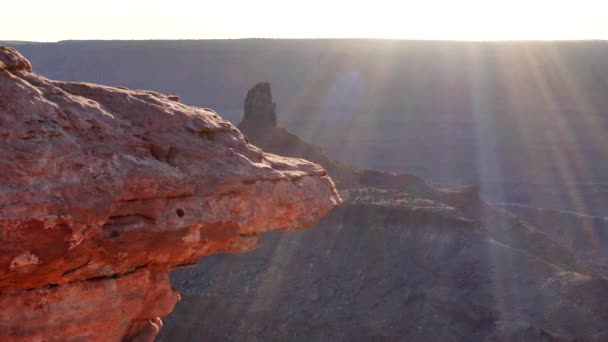 Slider Shot Van Canyons Rotsformaties Bij Dead Horse Point — Stockvideo