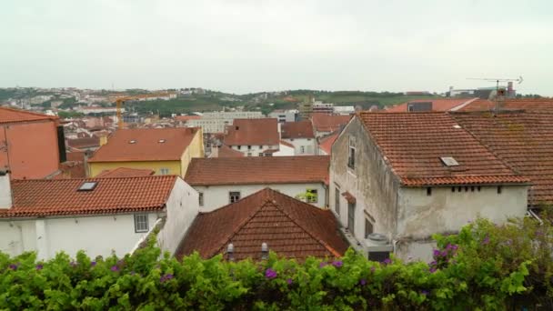 งคากระเบ องส แดงของบ านใน Coimbra ในโปรต เกส — วีดีโอสต็อก