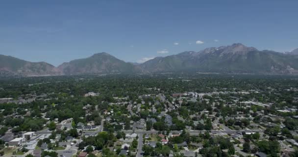 Wasatch Mountains Mit Vorstädtischem Wohnviertel Von Salt Lake City Utah — Stockvideo